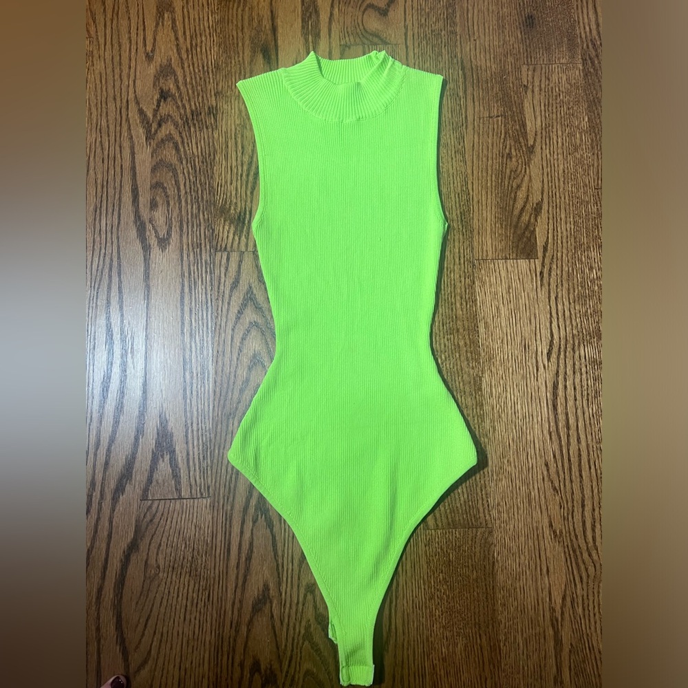 Princess Polly - lime green turtleneck bodysuit